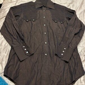 Vintage Gucci Brown Button-Up Shirt